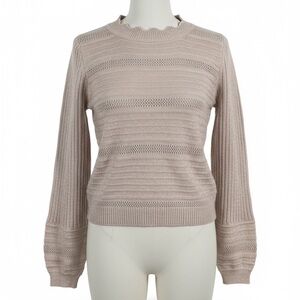 Amazon Women's Beige Crew Neck Sweater